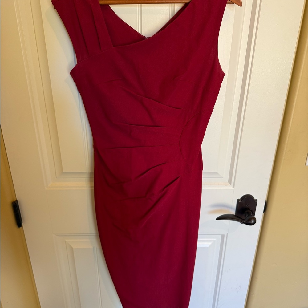 Chic Sleeveless Burgundy Midi Dress